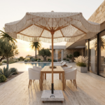 ⁦شمسية مكرمية فاخرة - Luxury Macramé Umbrella⁩ - الصورة ⁦3⁩